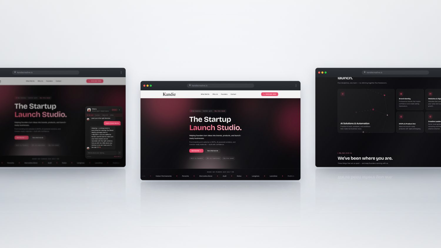 Page system — hero, services, and proof