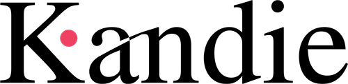 The kandie logo on a light ground
