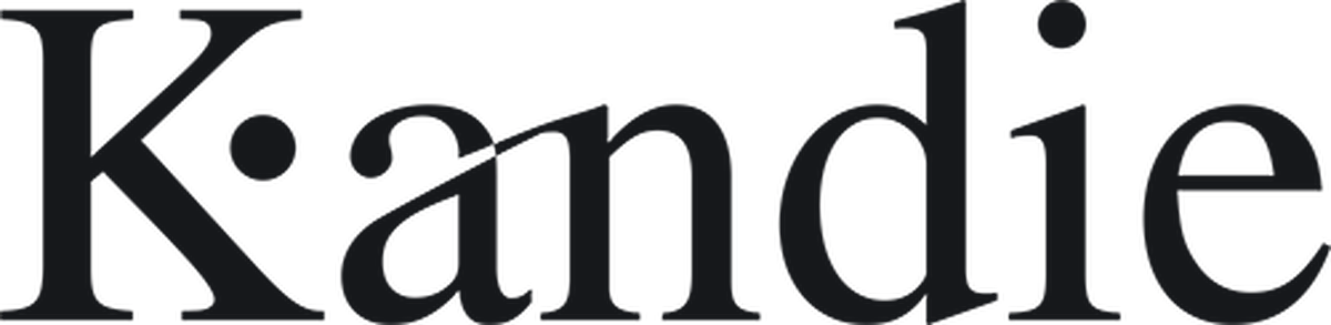 The Kandie lockup — wordmark with the cherry dot