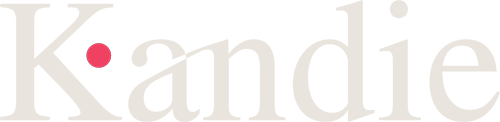 The kandie logo on a dark ground
