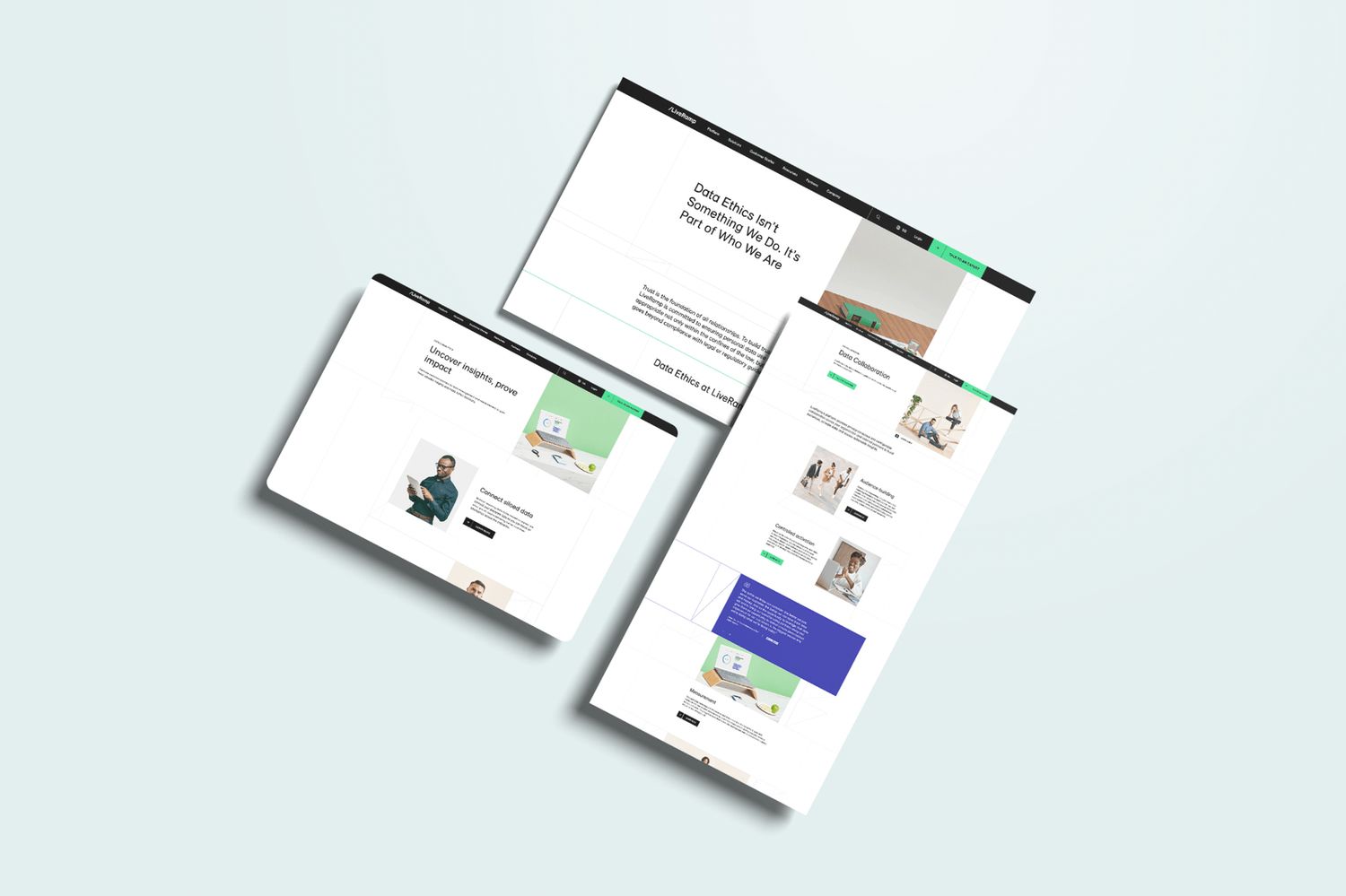 LiveRamp page templates, flat lay