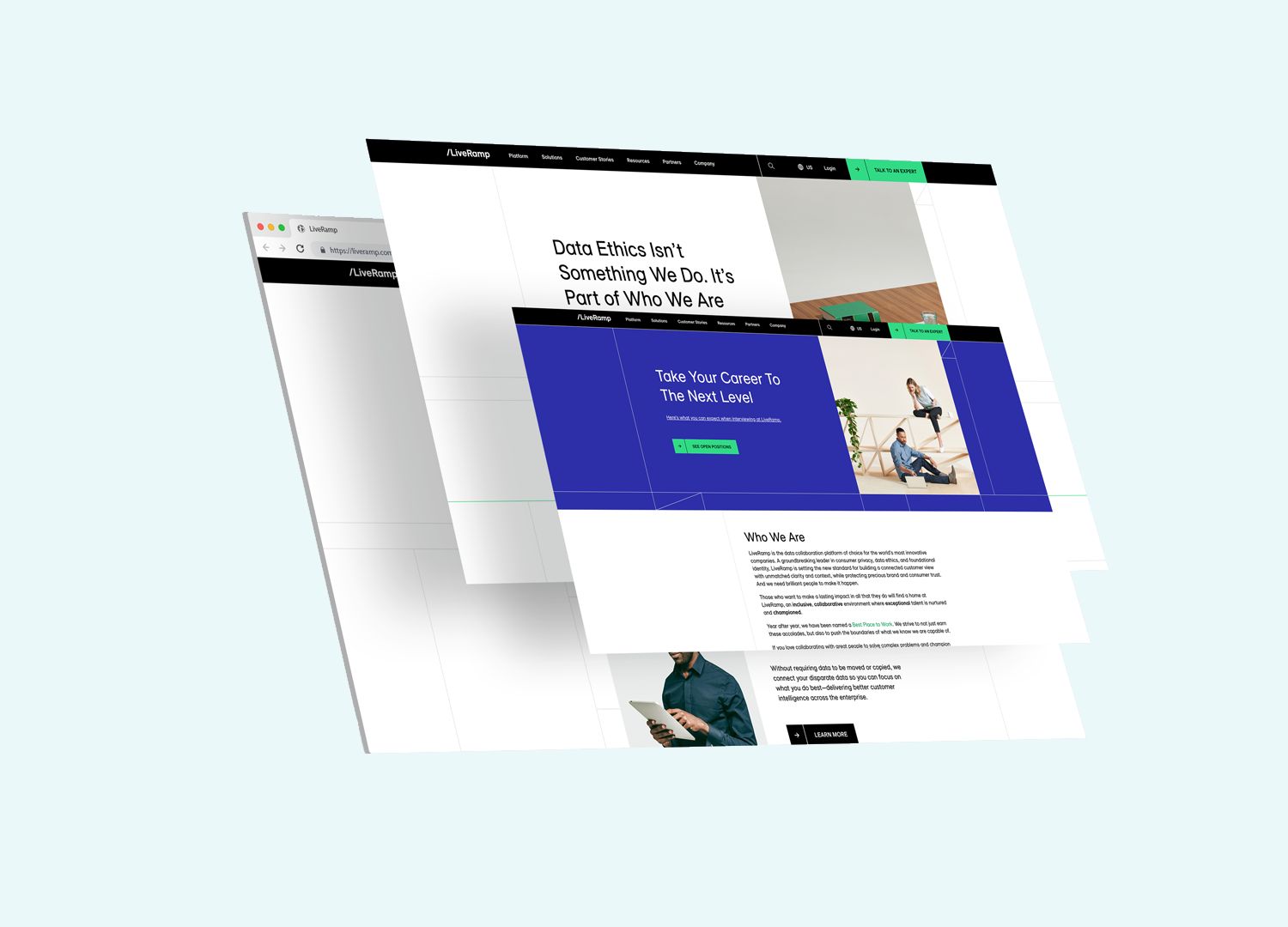 LiveRamp careers and data ethics pages