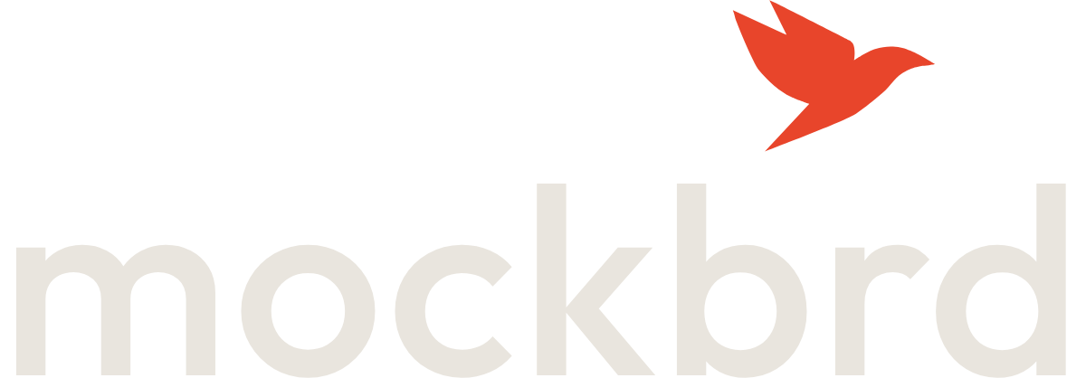 The mockbrd logo on a dark ground