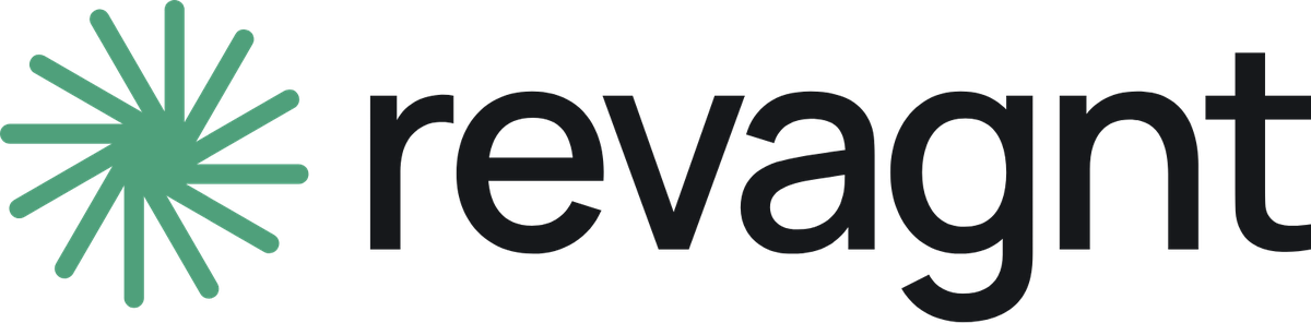 The revagnt logo on a light ground