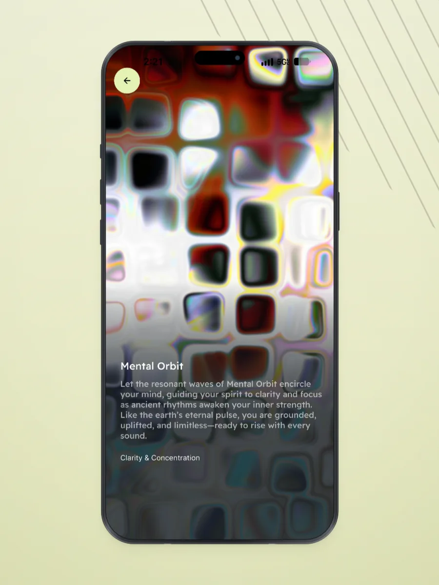 Mental Orbit — a session screen